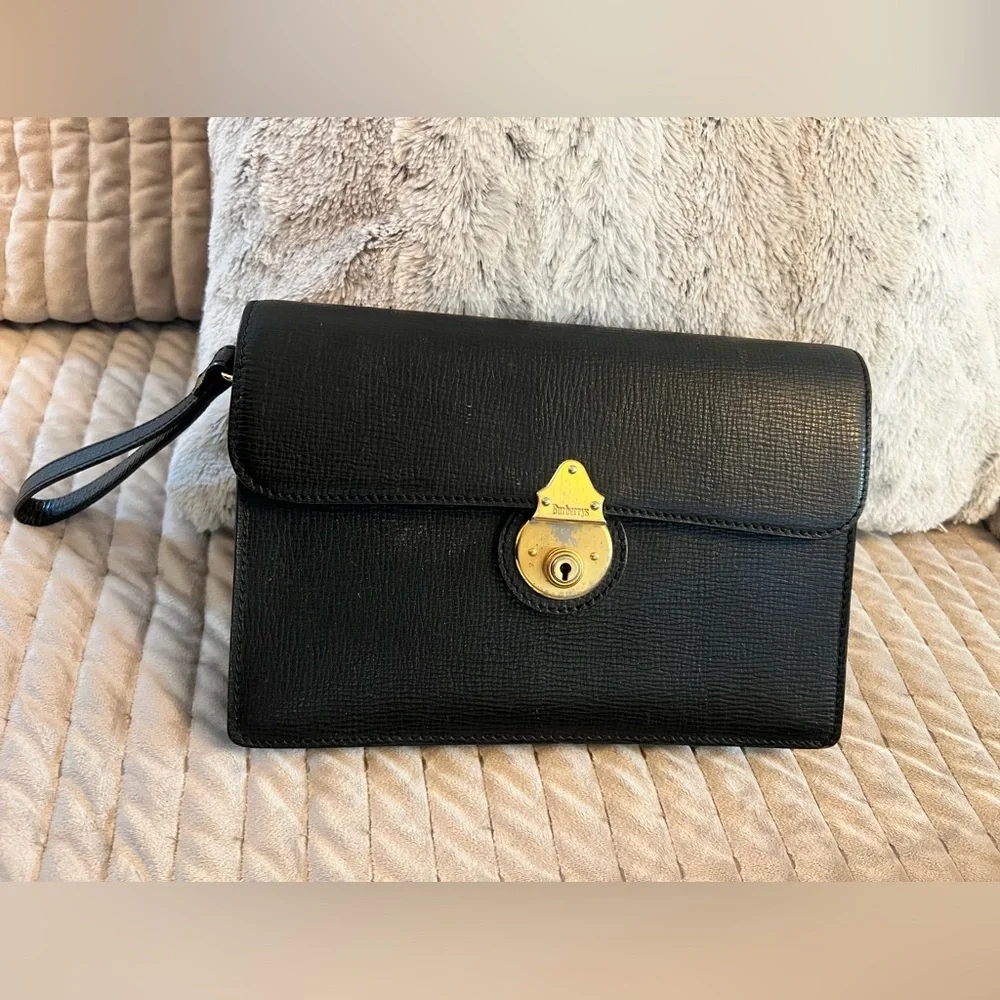 BURBERRY of London Briefcase Clutch Bag, Authentic, Vintage. EUC